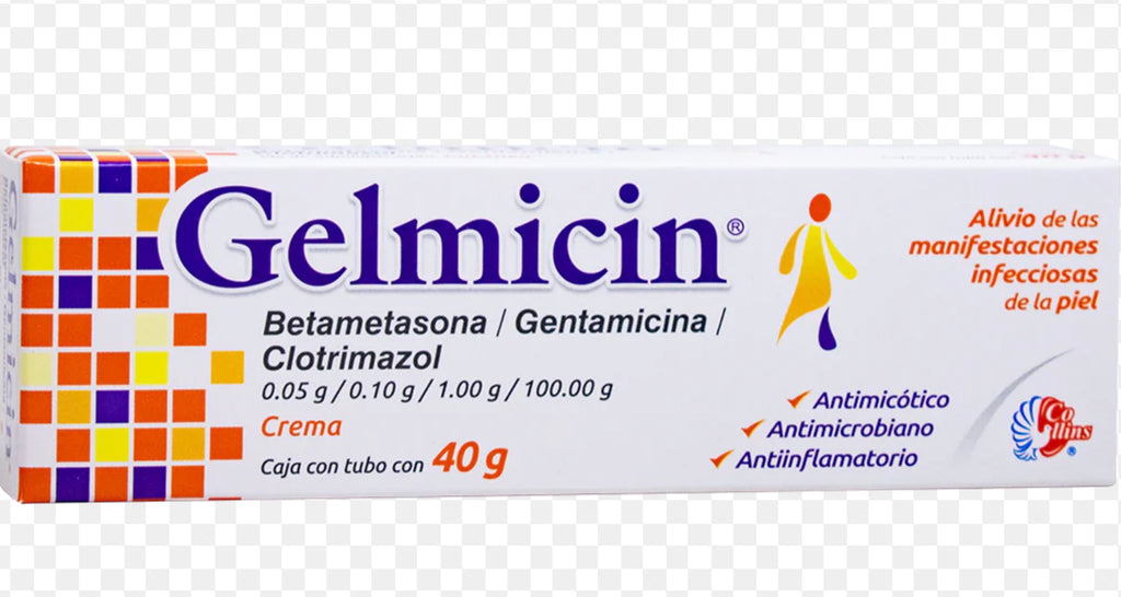 Gelmicin antimicotico-antimicrobiano-antiinflamatorio caja con 40g