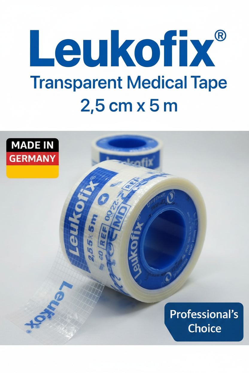 Leukofix 2,5cm x 5m transparent hypoallergenic surgical tape